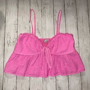 American Eagle tie bow tank with removable straps